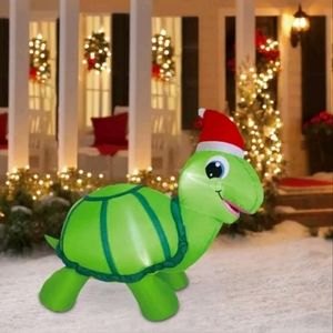 New! Rare!!! Christmas Turtle Airblown Inflatable! 🎅🐢